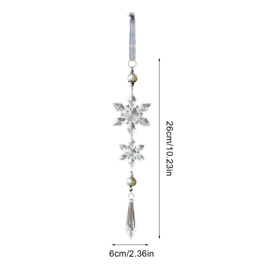 Snowflake Ornaments 2D Acrylic Snowflake Pendant Charm Christmas Ornaments For Winter Party Indoor Holiday Ceiling Office