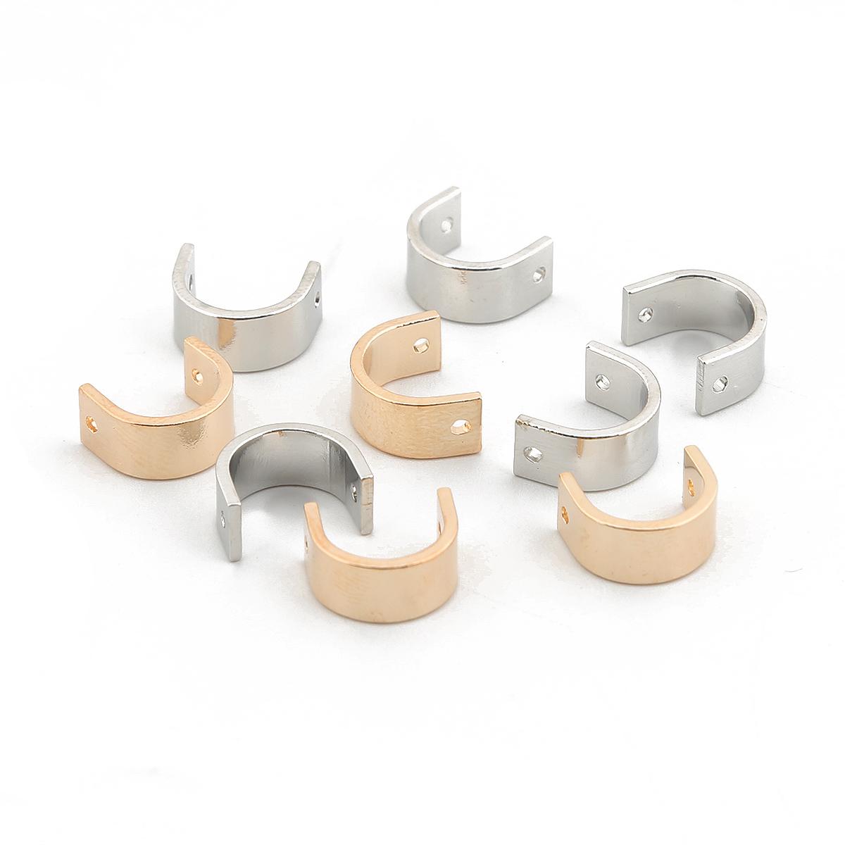 

10 шт. 8*10 мм двойное отверстие полукруг C-кнопка кулон аксессуары для изготовления ювелирных изделий своими руками