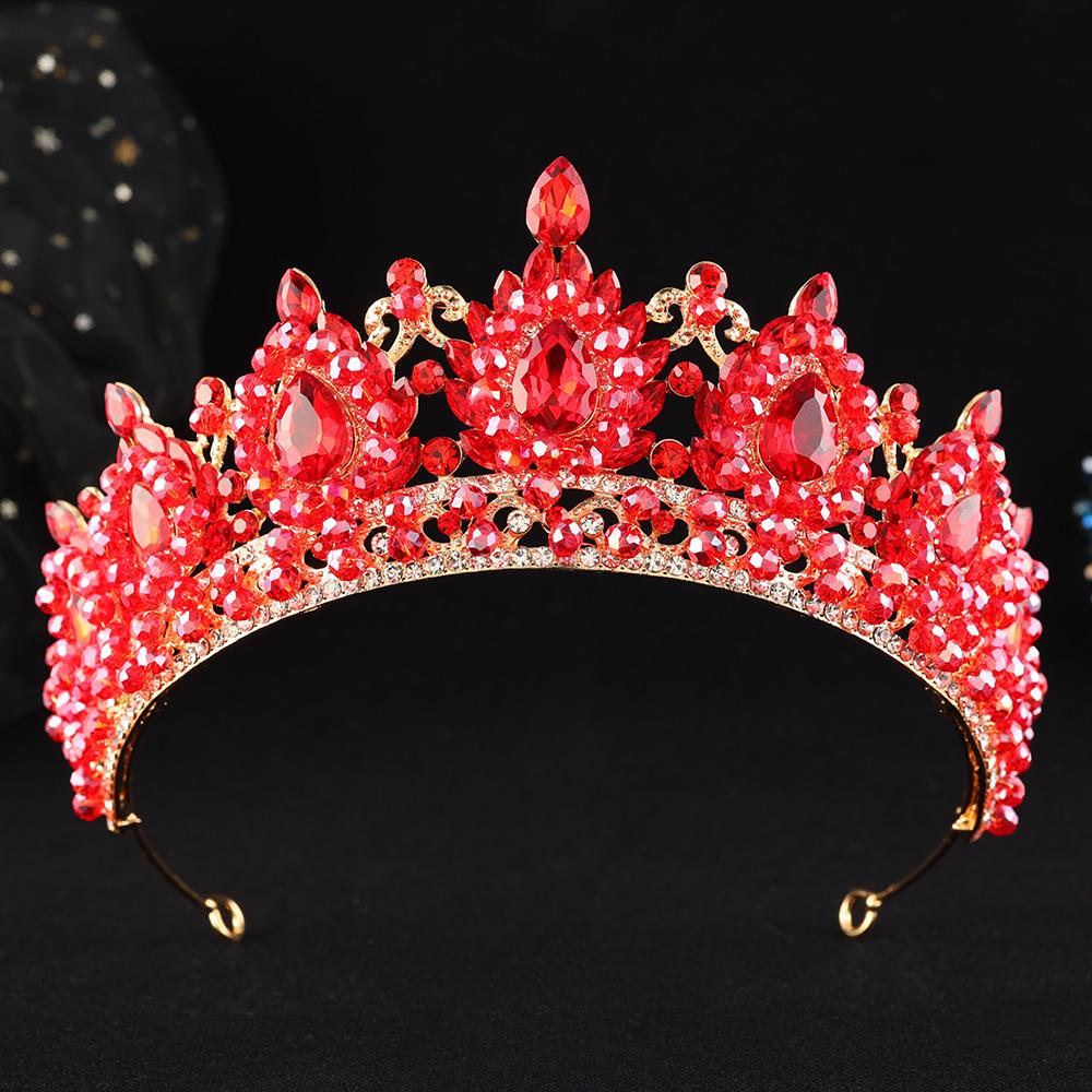 DIEZI Handmade Elegant Bridal Crystal Beads Tiara For Women Girls Wedding Party Luxury Queen Crown Hair Dress New Accessories