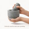 Granite Stone Mortar and Pestle Set for Kitchen | Handcrafted Okhli Musal for Grinding & Mixing | 4 inch