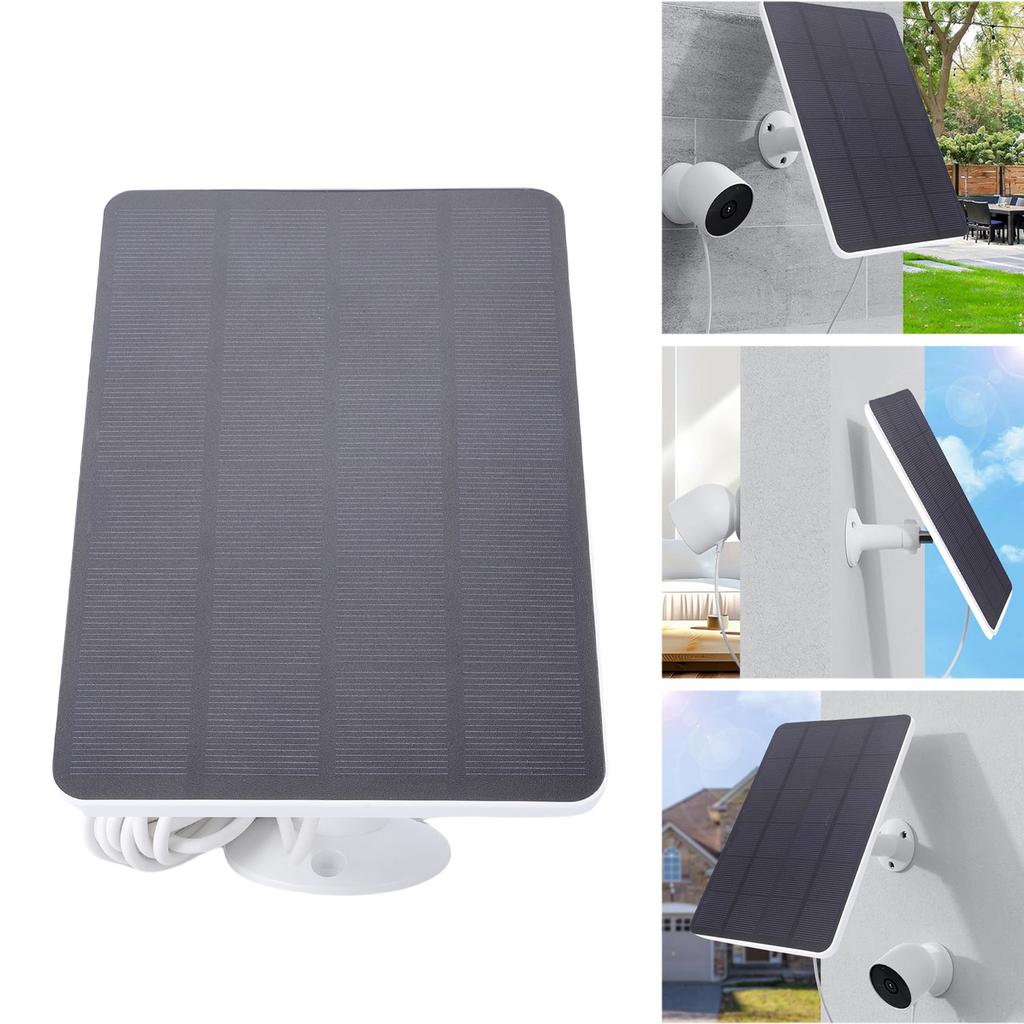 Solcellepanel Passer for     Kamera 10W PET EVA Monokrystallinsk Vanntett Sikkerhetskamera Solcellepanel med 9,8FT Kabel   Feste