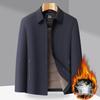 Men's Fat Brother 2025 Winter Business Down Jacket - Plus Size, Snap Button, Dad Style Outerwear