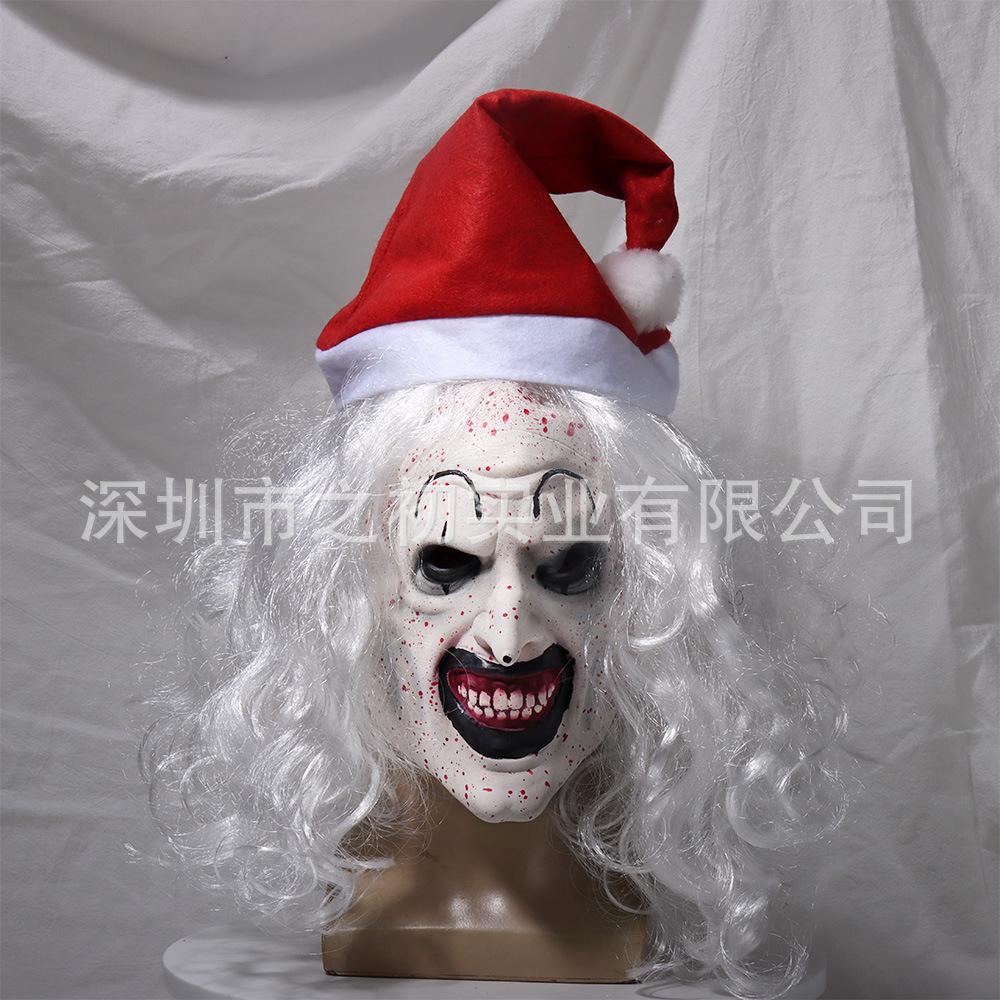 Horror clown mask, hat, clown hood, masquerade horror Cos Props Soul-Stealing Clown Chris