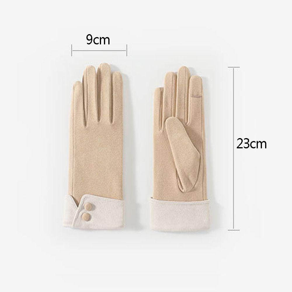 Touch Screen Velvet Outdoor Sports Women's Gloves Riding Gloves Full Finger Gloves Warm Mittens