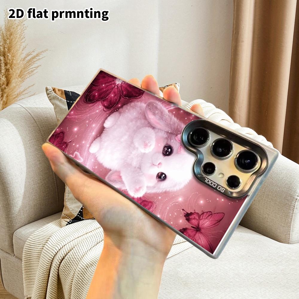 Phone Case: 2D Flat Samsung Galaxy A34 A35 M05 M06 S20 S22 S21 FE Plus 5G Protective Case, Couples Style, Droopy-Eared Little Bunny, Christmas and Hal