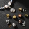 Retro Antik Bronze Hüftperlen DIY Großes Loch Metallverbinder Dreieckige Perlen Passend für Charm-Armbänder Halsketten Anhänger Schmuckherstellung