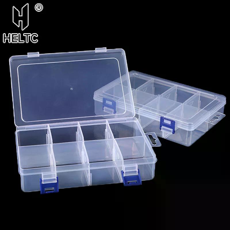 Multifunctional Tool Case 20*13.5*4.5cm Large 8 Grids Plastic Storage Box Screw Electronic Component Transparent Organizer