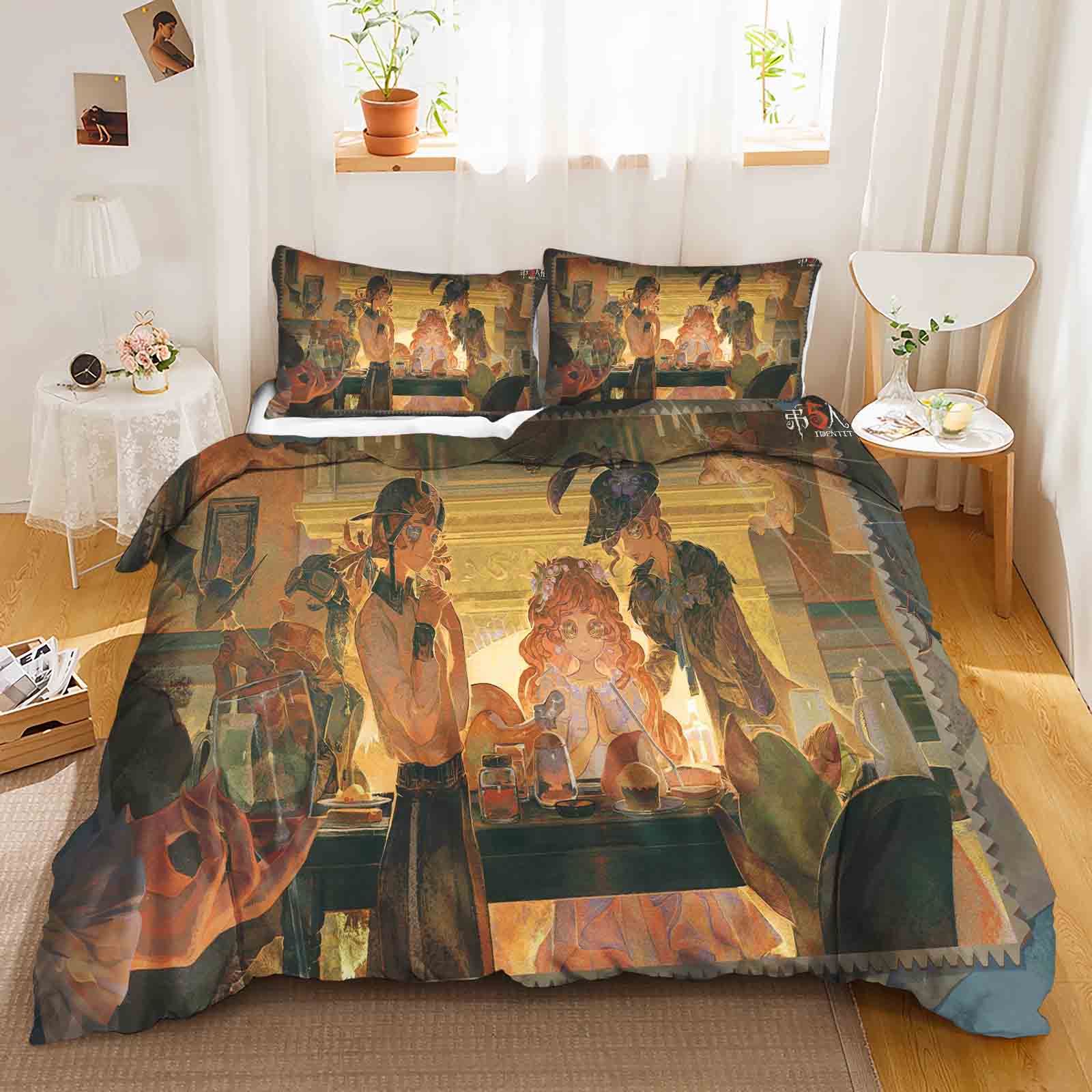 

Game: Identity V Polyester Duvet Cover Set Bedding Queen Size Sets Cotton Cute Printed Cartoon Quilt Cover Suitable For Children 135x200cm