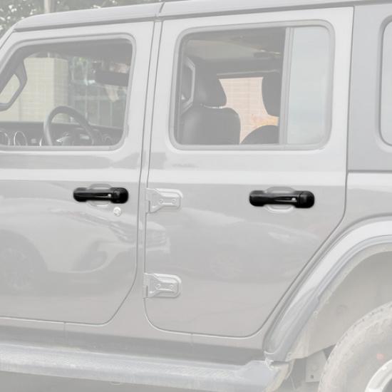 For 18-2025 Jeep Gladiator JT/Wrangler JL Black Look Side Door Handle Cover Trim