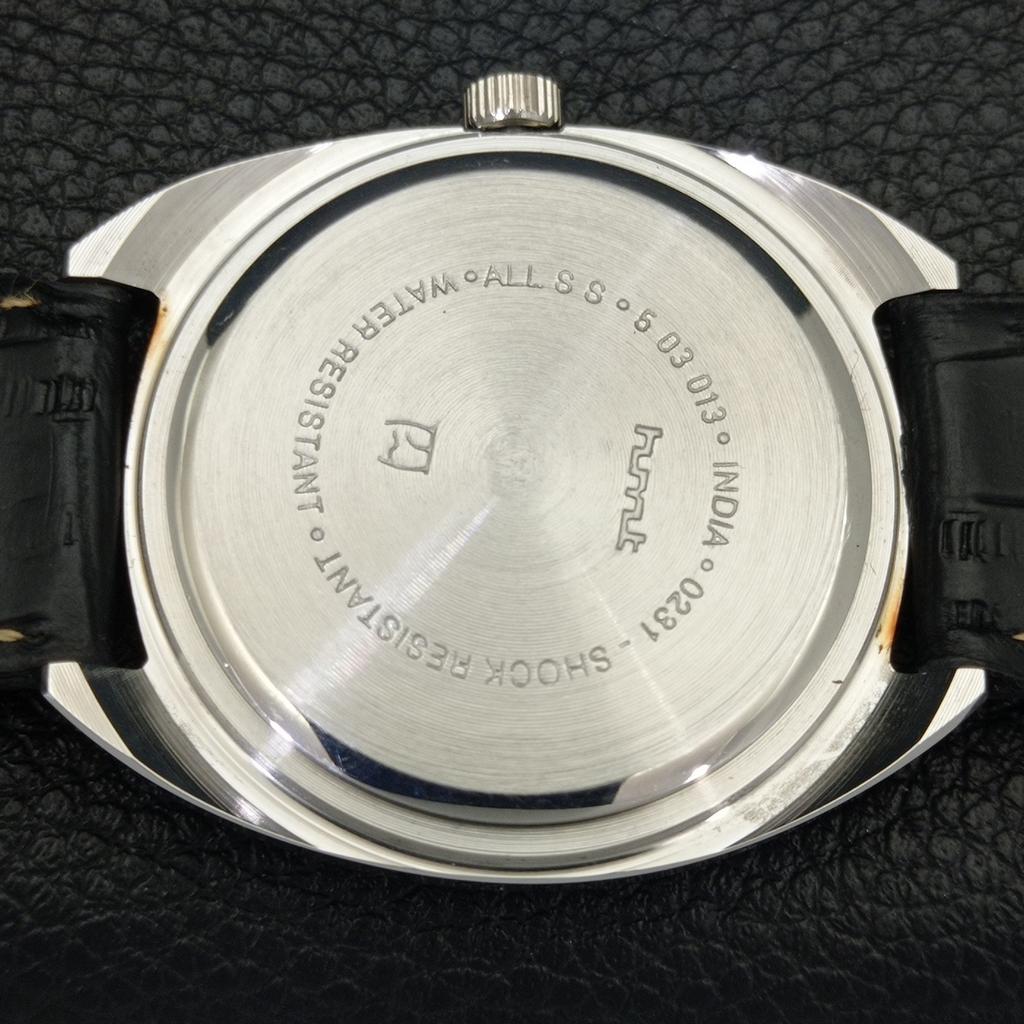 INDIAN VINTAGE HMT KOHINOOR HAND-WINDING MENS GREEN COLOR DIAL WATCH a440925-4 HT-a440925