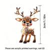 Christmas Cute Cartoon Earrings Elk Deer Animal Pendant Earrings Hook For Women Acrylic Dangle Earrings Party Gift
