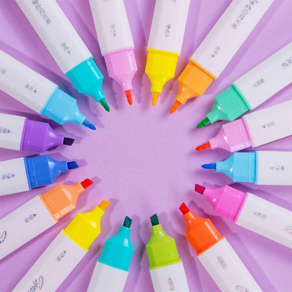 5PCS/Set Double Head Art Marker Pen Stationery Gift Painting Graffiti Pen Highlighter  Students