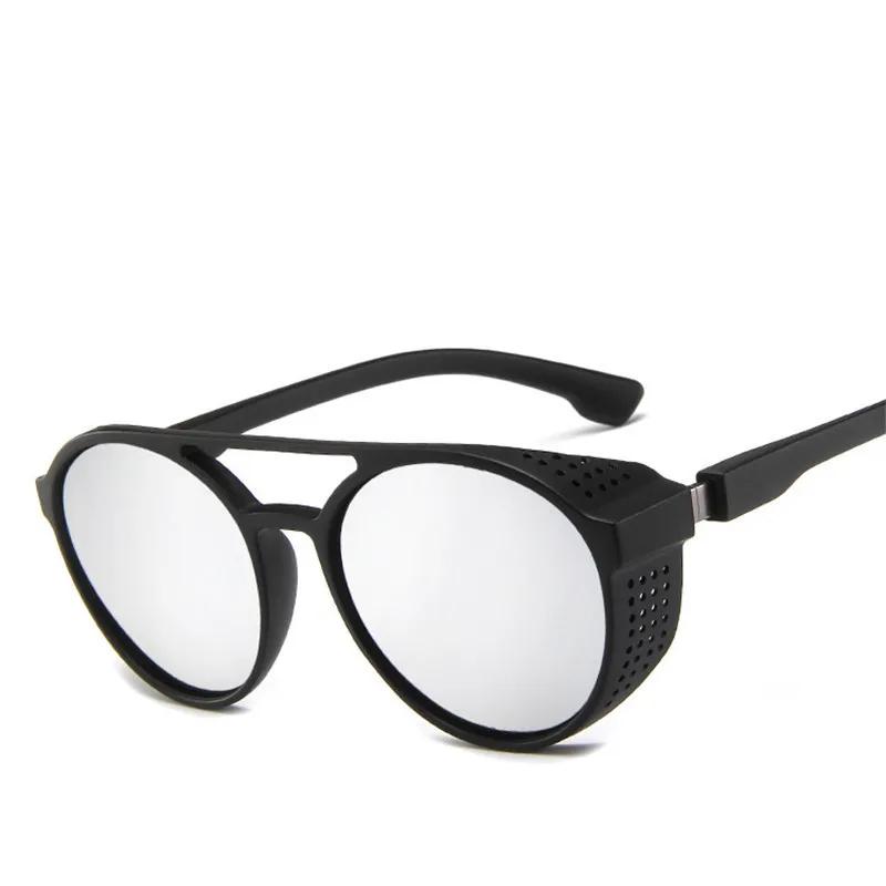 Neue Punk Circle Sonnenbrille Herren Klassisch Kleiner Rahmen Vintage Sonnenbrille Damen Outdoor Reise Brille UV400