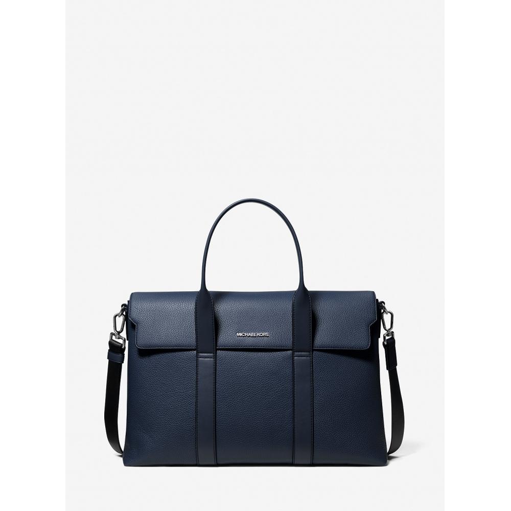 

Michael Kors Pebble Leather Briefcase 37s4lcoa6l410 Navy F