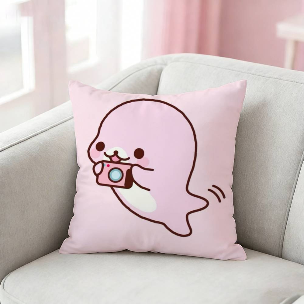 Cute M-Mamegoma Pillow Case For Sofa Living Room Home Office Decor Protective Cover