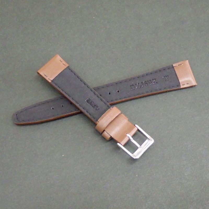 SEIKO Special Watch Smooth Cowhide with Spring for spring Price! Strap, 17mm, Brown, Leather, Bars, Men. Includes bars