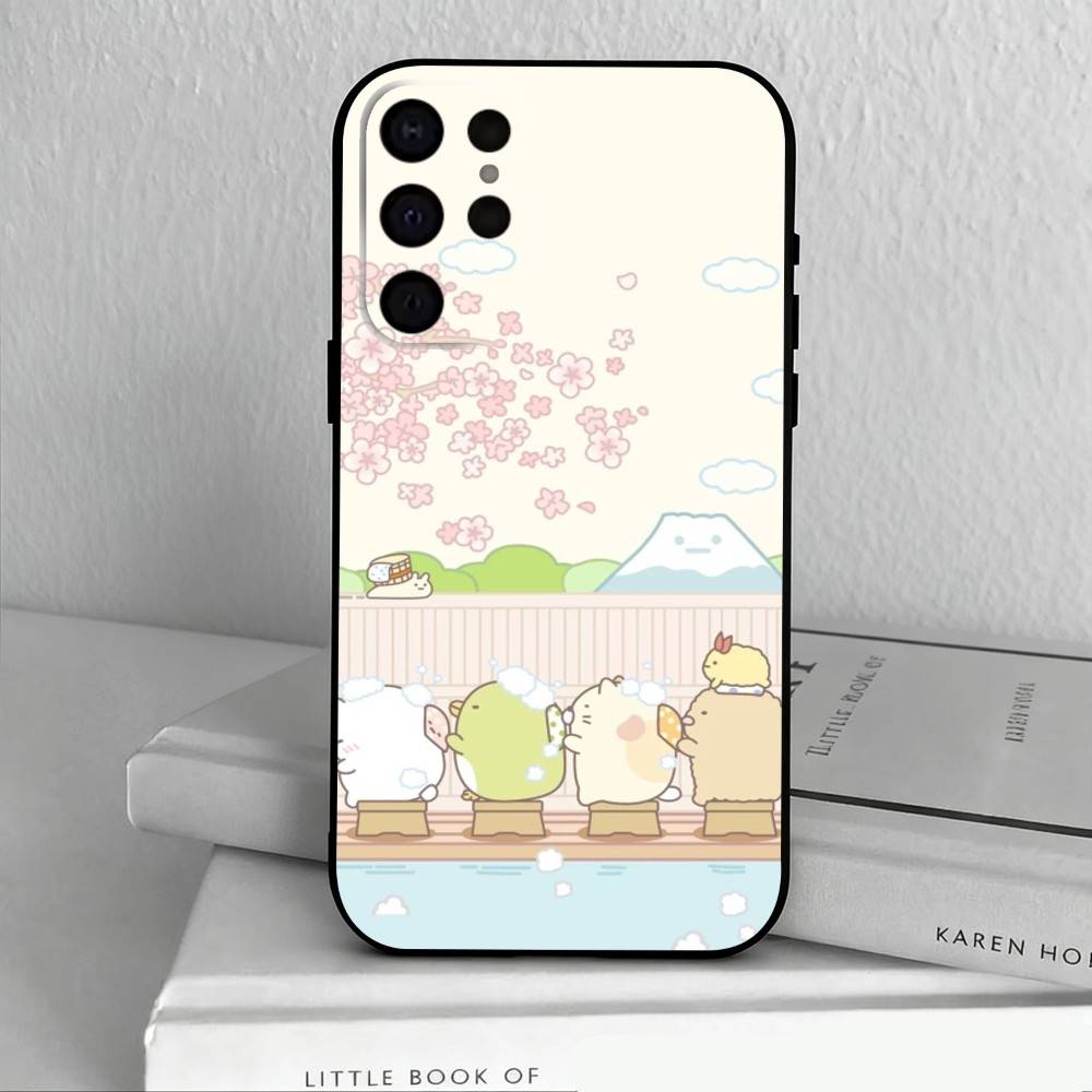 S-Sumikko Anime G-Gurashi-I  Phone Case For Samsung S25,S24,S21,S22,S23,S30,Ultra,S20,Plus,Others Soft Black Cover