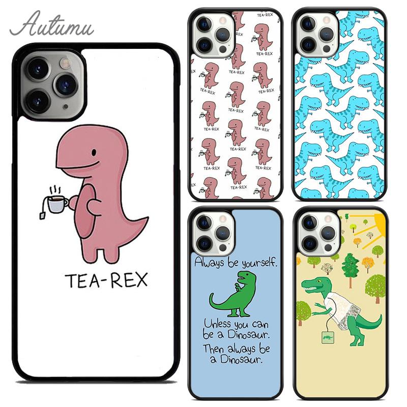 Cute Dinosaur Tea RePhone Case For iPhone 17 Air 15 16 16e Pro Max 11 12 13 14 Plus Cover coque Fundas Shell