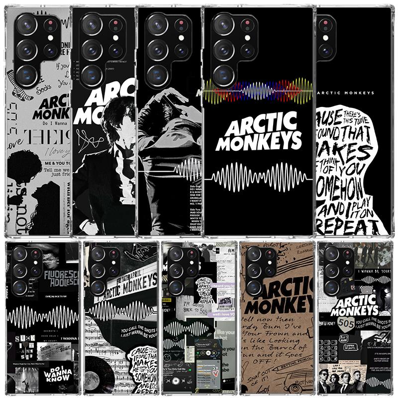 Arctic M-Monkeys Sonderangebot Weiche Hülle für Samsung Galaxy S25 Edge S26 S24 S23 Ultra Handyhülle S22 S21 Plus S20 FE Druck Muster