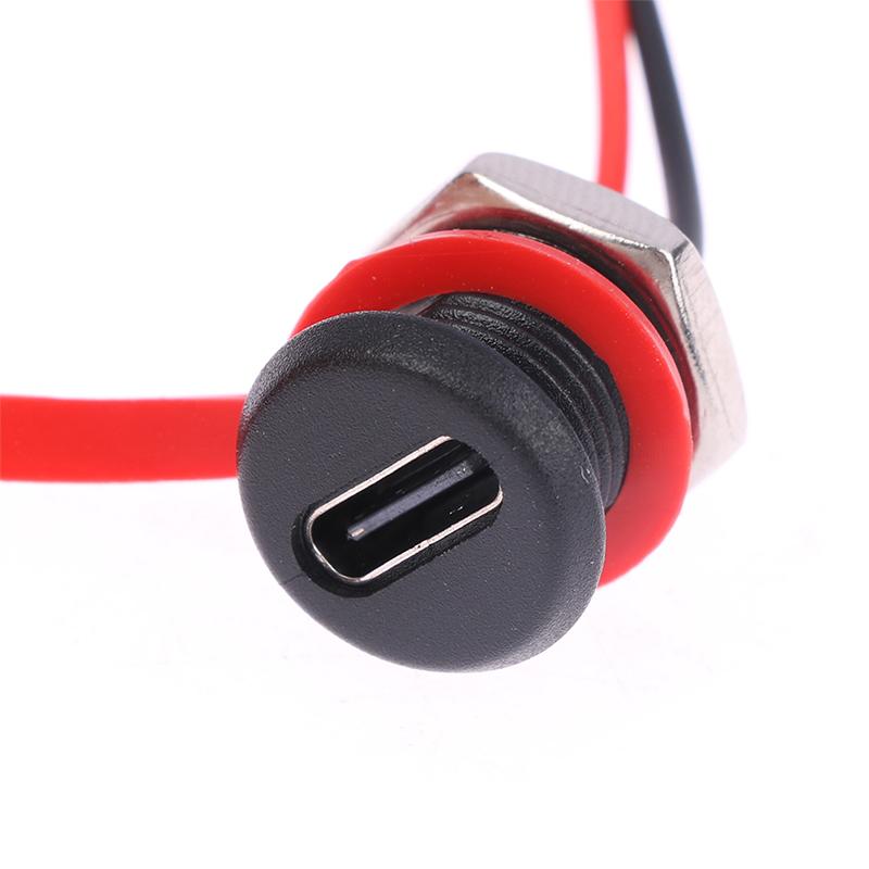 Usb-C Connector Type-C To Ph 2.0 With Nut Locking Plate Female Usb Socket