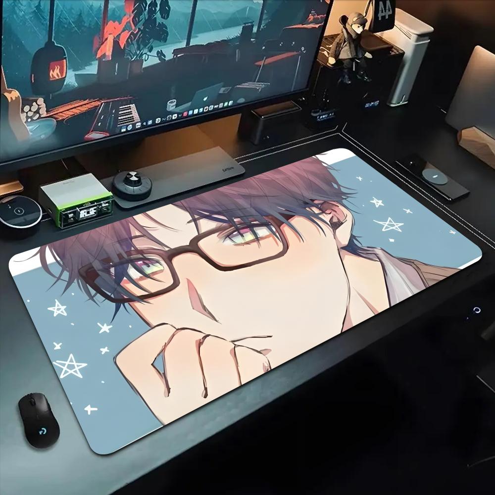 Anime glasses boy Mouse Pad 500X1000 mm Large Gaming Mousepad Gamer XL Rubber Otaku Keyboard Pad Laptop Desk Mat