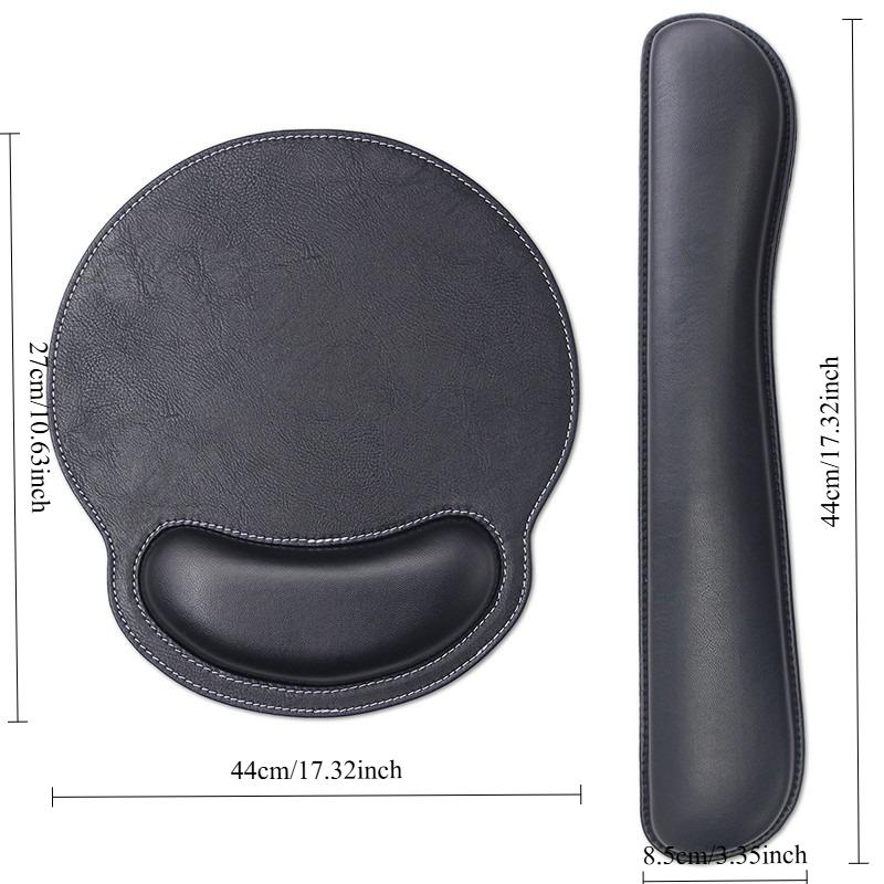 

Wrist Guard Mouse Keyboard Pad Lock Edge High-end PU Leather Soft Face Computer Wrist Pad Gaming Mouse Pad чорний