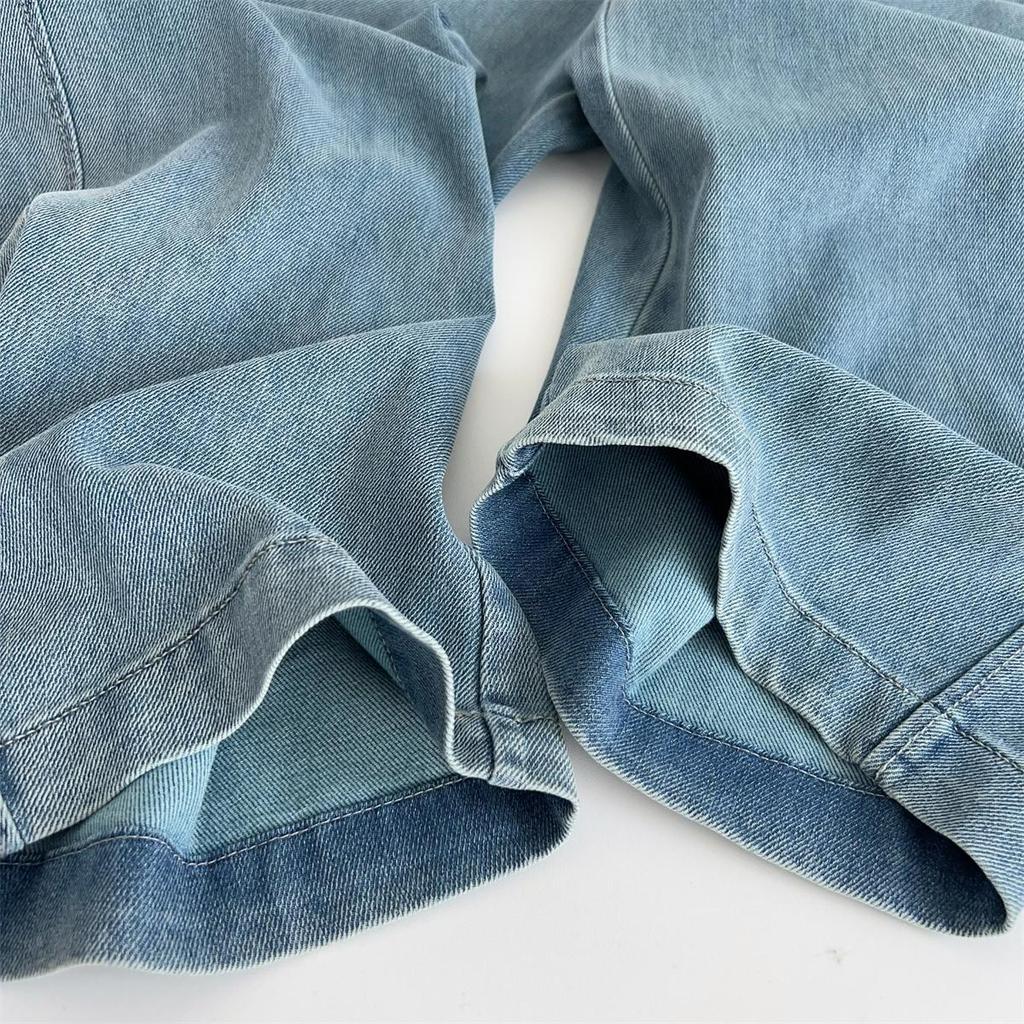 Women's High Waist Lyocell Tencel Wide-Leg Floor-Length Denim Pants - Summer Style