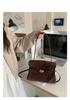 Niche Frosted Cowhide Retro Messenger Bag - Casual Crossbody/Shoulder Hobo Bag