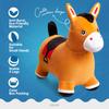 Cute Donkey PVC With Plush Cover Inflatable Riding Toy for Kids Jumping Animal Toy