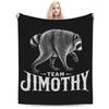 Team Jimothy Raccoon Blankets Flannel Winter Multi-function Lightweight Thin Throw Blanket for Bedding Travel Bedspreads