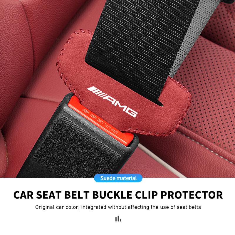 BLZ3 Universal Car Seat Belt Buckle Clip Protector Cover Anti-Scratch For Mercedes Benz AMG A B C E S G Class W201 W210 W108 W205
