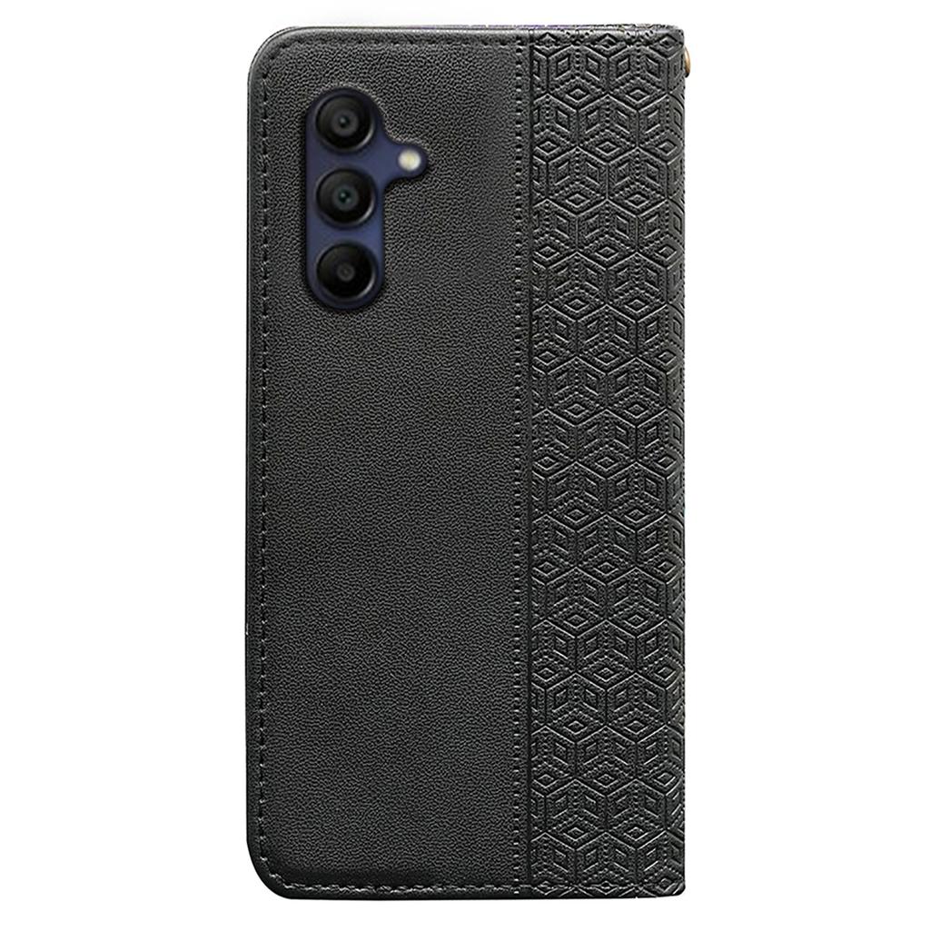 For Samsung Galaxy A16 5G/A16 4G Wallet Phone Case Strong Magnetic Checkered Pattern Imprint Leather Flip Cover