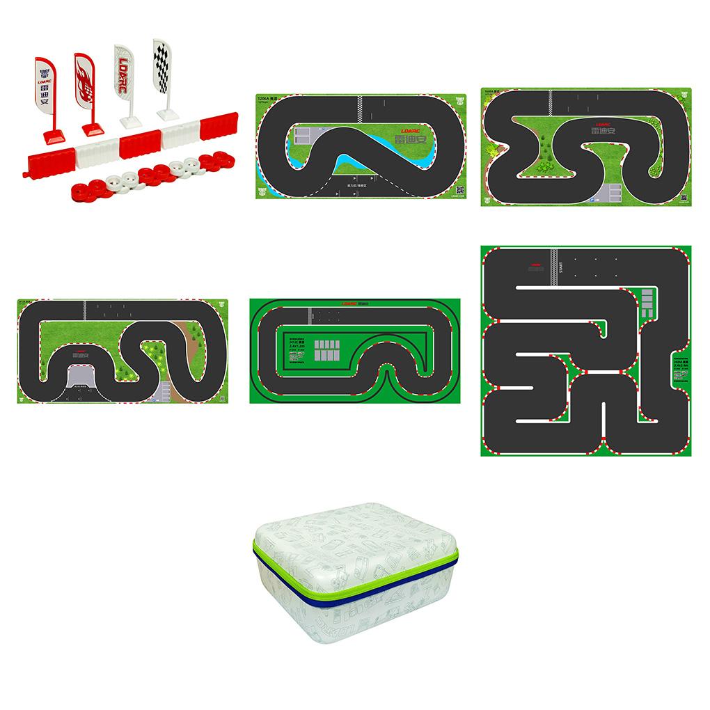 Portable LDARC Race Rubber Track Mat for  1/76 1/64 1/58  RC Mini Car Table On-road Racing Model Drift RTR Toy Part  240x240mm