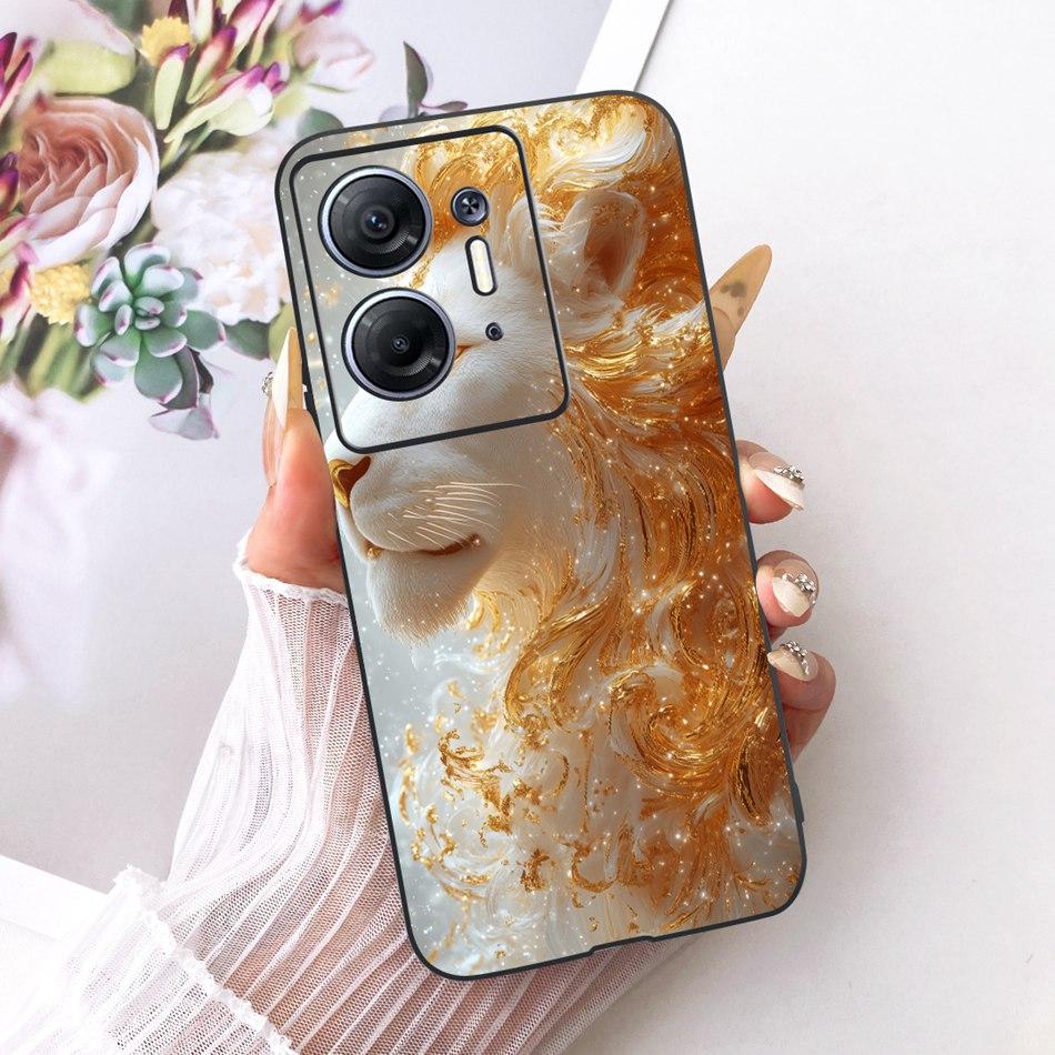 For Infinix Hot 30 5G X6832 Cool Dragon Tiger Pattern Phone Case For Infinix Hot30 5G Black Silicone Soft Cases