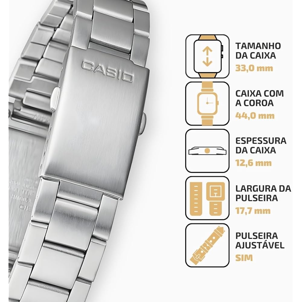 Casio Standard AE-1200WHD-1A Men's Watch Stainless Steel Band Analog Digital Display