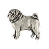 Mops - Versilberte Hundebrosche, elegante Anstecknadel, Jackenrevers-Dekoration der Marke Art-Dog