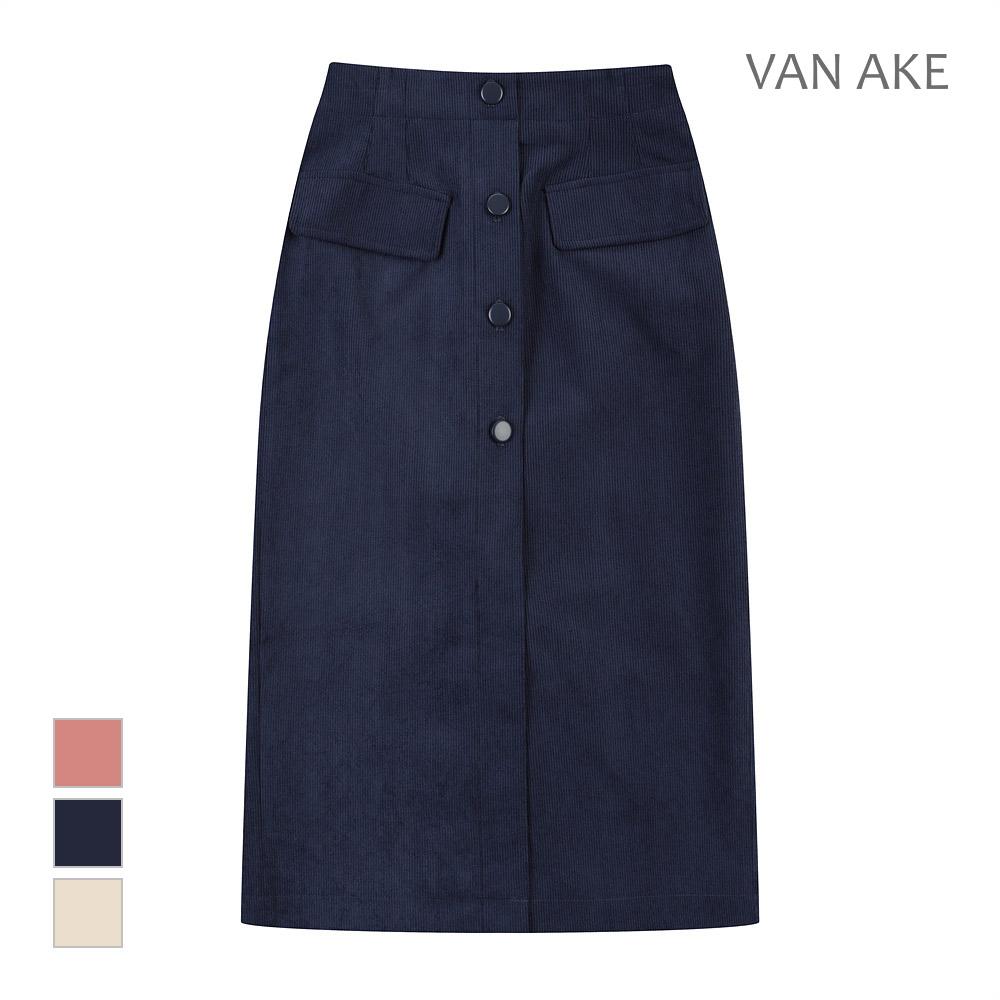 VANAKE Button-Detail Long Skirt_Vb3Yskmd03Z