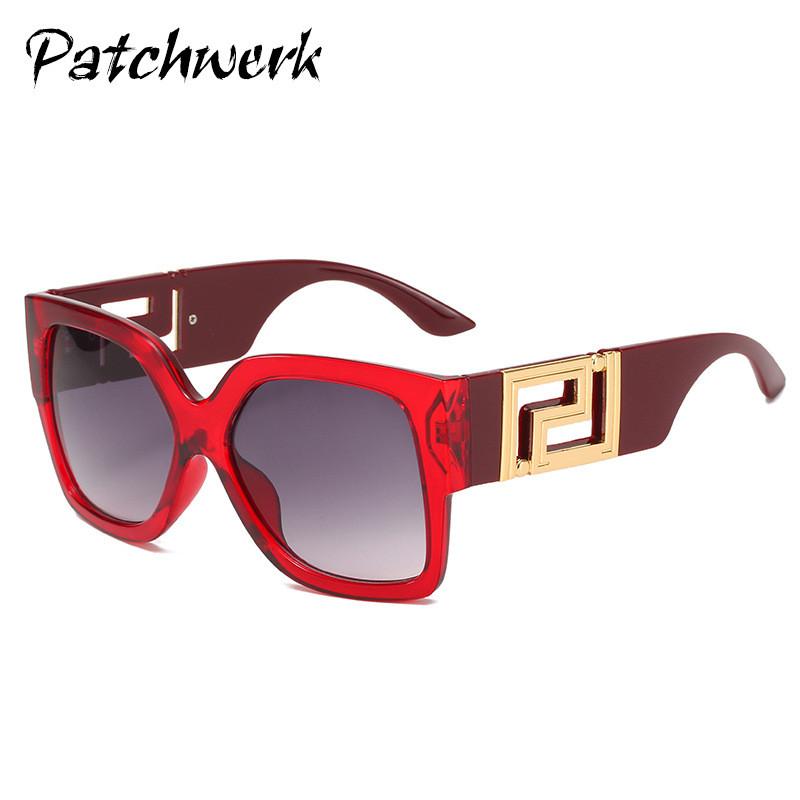 Retro Large Frame Geometric Sunglasses With Ac Lenses For Trendy Street Style