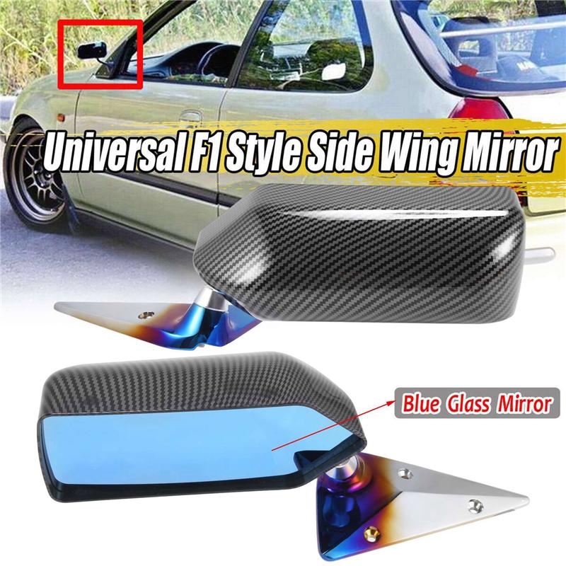 1Set Car Rear View Mirror F1 Rear Mirror Racing Universal Side Mirror F1 Style Rear View Mirror-A87Q