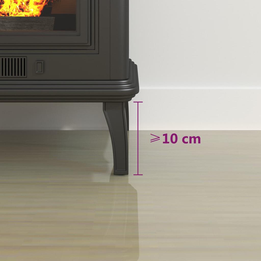 Fireplace Glass Plate Transparent 100 x 50 cm Glass