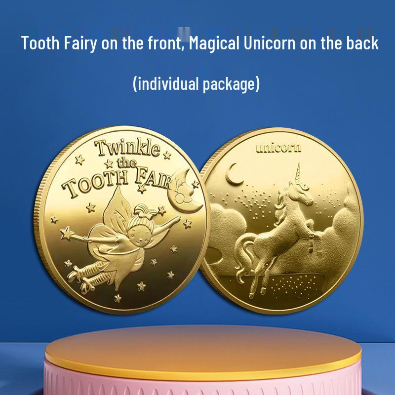 Tooth Fairy Keepsake: Gold Coin Storage Box for Children's Lost Teeth