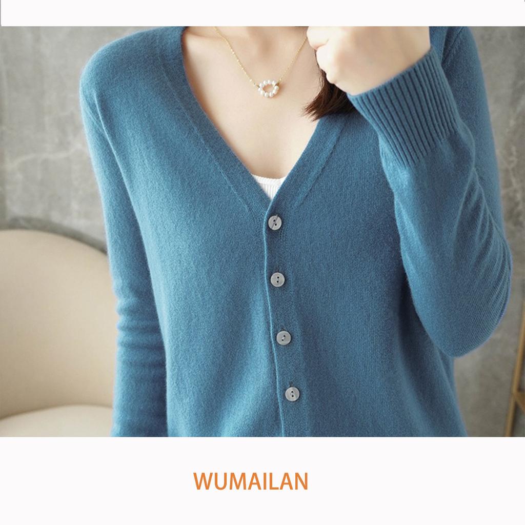Women Knitwear V-Neck Single Breasted Button Pullovers Sweaters Women Fall Spring Long Sleeve Short Small Fresh Outer Wear Knitted Cardigan Tops