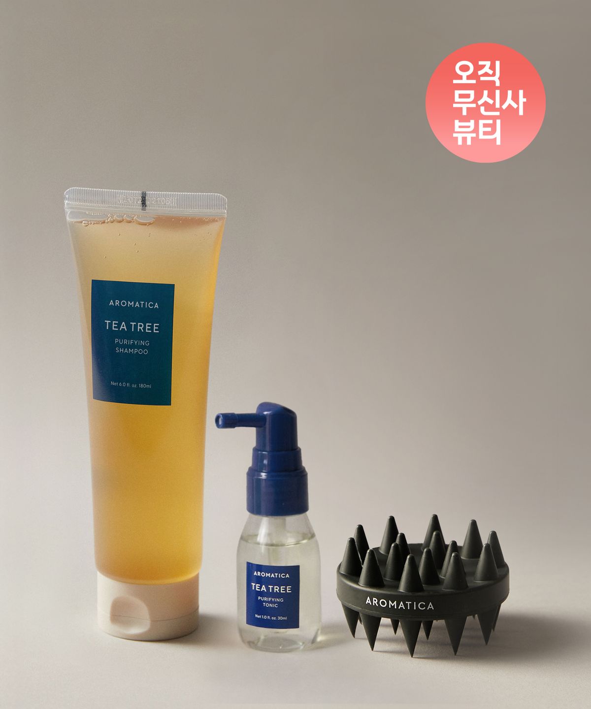 [Exclusive to Musinsa Beauty] Tea Tree Shampoo 180ml + Tea Tree Tonic 30ml + Dual Scalp Care Shampoo Brush