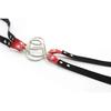 Steel Double Ring Gag Bondage Flail Open Mouth Oral Fixation Mouth Plug Round Stuffed Head Restraints Sex Toy Belt For Couple