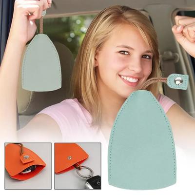 2PCS Creative Pull-Out Key Case Cover Leather Large-Capacity Key Sleeve Keychain Bags Cute Car Key Fob with Holder Hook