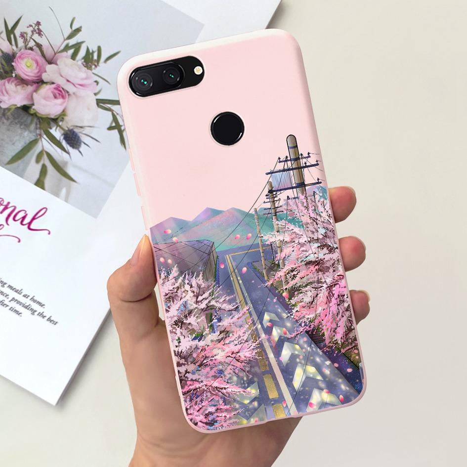 Für Xiaomi Mi 8 Lite Hülle 6,26" Mode Landschaft Mädchen Bumper Weiche Silikon Handyhülle Für Xiomi Mi 8 Lite Funda Mi8Lite Tasche