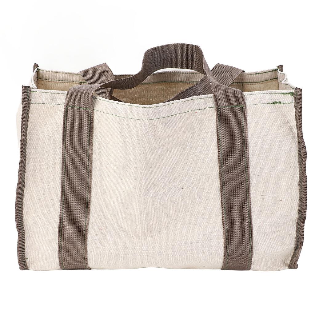 Portable Tool Storage Bag Large Capacity Wide Mouth Canvas Hardware Parts Organizer for Carpenter El