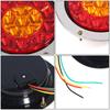 16 Led Car Round Amber Red Taillights Rear Stop Brake Running Reverse Lamp