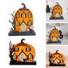 Halloween Led Pumpkin Ornament Decoration Handmade Sculpture for Centerpiece Coffee Table