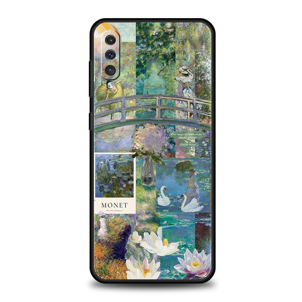 Phone Case For Samsung A24 A12 A14 A32 A50 A70 A20E A20S A10S A22 A30 A40 A34 A54 A42 A52 5G A02S A04s Cover Claude Monet Art